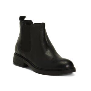OROSCURO Black Made In Italy Leather Chelsea Booties